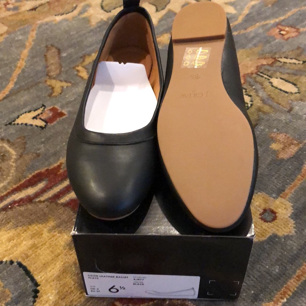 J crew factory Lizzie leather ballet flats